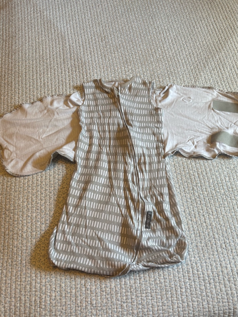 SwaddleMe Gray and White Striped Infant Sleep Sack